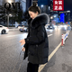 QVI高端品牌 羽絨服女短款2025冬季新款韓版加厚保暖白鴨絨繭型外套 黑色【真狐貍大毛領(lǐng)】 L 【120-130斤】