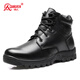 強人3515原廠(chǎng)作戰靴男靴羊毛款保暖軍迷靴舒適系帶戶(hù)外耐磨男士短靴 黑色 40