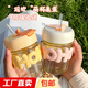 玻璃杯字母雙飲杯透明帶蓋玻璃杯女生吸管水杯【顏色隨機(jī)發(fā)貨】 字母杯雙飲杯【兩只】 350ml