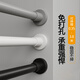 韓娜免打孔伸縮桿衛生間浴簾桿撐掛衣桿浴室窗簾桿衣柜掛桿晾衣桿衣架 珍珠白色（免打孔）25MM管徑 1.5米-2.2墻距使用