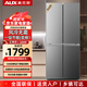 奧克斯（AUX）一級能效 風(fēng)冷無(wú)霜四開(kāi)門(mén)電冰箱家用超薄大容量十字對開(kāi)門(mén)廚房嵌入式大冰箱雙循環(huán)獨立空間 【352升】一級節能（變頻）風(fēng)冷無(wú)霜 鈦銀灰