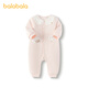巴拉巴拉童裝冬裝新生兒男女童衣服2025新款連體衣哈衣夾棉時(shí)尚萌 夢(mèng)幻粉60344 66cm
