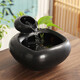 陶瓷小型噴泉流水器家居招財流水擺件循環(huán)水風(fēng)水輪辦公室桌面禮品 粉絲專(zhuān)享價(jià)細水長(cháng)流方款+黑色