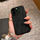 萌續(xù) 高級(jí)膚感褶皺iPhone15promax手機(jī)殼16promax蘋果14/13全包軟套12/11防摔殼xs情侶潮 膚感褶皺殼【黑色】 iPhone16promax
