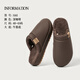 遠港牛筋底棉拖鞋女秋冬季居家室內防滑保暖加絨軟底防水皮拖鞋男冬天 深咖啡 44-45 (適合43-44腳)