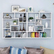 憶思減墻上置物架簡(jiǎn)約客廳壁掛創(chuàng  )意書(shū)架酒架家用墻壁裝飾收納掛墻吊柜 白色 長(cháng)80高88深15