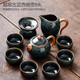 唐豐越窯青瓷功夫茶具套裝家用高檔泡茶壺喝茶杯蓋碗帶茶盤(pán)整套禮盒裝 9頭 越窯古藍西施壺