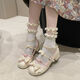 閃動(dòng)少女（SHANDONGSHAONV）lolita鞋子女可愛(ài)甜美軟妹日系小皮鞋單鞋潮蝴蝶結(jié)學(xué)院風(fēng)學(xué)生鞋子 米色 37