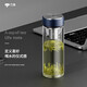 萬(wàn)象（WANXIANG）單層玻璃杯U272R商務(wù)辦公質(zhì)感茶杯黑藍(lán)色420ml便攜車載居家泡茶杯