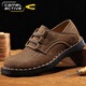駱駝動(dòng)感（camel active）皮鞋男真皮春季大頭皮鞋洞洞鞋戶(hù)外工裝休閑鞋中年爸爸鞋 暗棕色（頭層牛皮+手工縫線(xiàn) 40 標準皮鞋碼