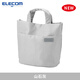 宜麗客（ELECOM）手提包單肩斜挎包菜籃子大容量通勤包便攜收納包女士防水小包 山石灰