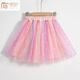 莫代爾女童半身裙2024新款公主寶寶蓬蓬網(wǎng)紗短裙百搭洋氣舞蹈百褶短裙夏 粉色 100碼建議身高90-100cm3-4歲