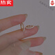 SNQP簡(jiǎn)約小巧耳圈年新款潮耳環(huán)精致氣質(zhì)高級(jí)大氣耳釘 珍珠耳扣-金色-925銀