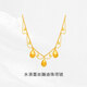 行金銀中黃金套鏈999足金水滴蕾絲蹦迪珠金項鏈生日禮物送女友七夕禮物 水滴蕾絲項鏈 約7g 按實(shí)發(fā)克重多退少補