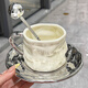 喜得潤輕奢高顏值咖啡杯碟帶勺高檔精致陶瓷下午茶茶具套裝杯子高級感 奶紅色咖啡杯碟+勺