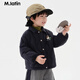 馬·拉?。∕.Latin）/童裝兒童羽絨服冬新款男小童印花翻領(lǐng)輕薄羽絨服 藏青 100 cm
