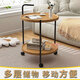 極凡客可移動(dòng)小茶幾小戶(hù)型陽(yáng)臺(tái)客廳沙發(fā)邊幾床頭柜桌圓形多功能置物架子 【扶手款】46*68cm可可棕