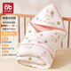 愛(ài)貝迪拉新生兒包被嬰兒防驚跳夏季秋冬四季寶寶抱被睡袋包單嬰幼兒通用 秋冬5~15°C適用（桃瑞絲莊園）暖姜系列&加厚