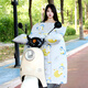 火炬人 電動(dòng)車(chē)擋風(fēng)被防寒保暖男女秋冬季加厚電瓶車(chē)擋風(fēng)被摩托車(chē)防風(fēng)罩 幸運鵝灰（加絨加厚）