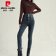 皮爾卡丹（pierre cardin）牛仔褲女夏季顯高顯瘦休閑時尚辣妹緊身鉛筆小腳彈力褲藍灰31