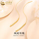 中國黃金（CHINA GOLD）閃耀鳳尾黃金耳線(xiàn)女足金耳飾養耳洞情人節生日禮物送女友老婆 鳳尾耳線(xiàn)【一對】約1.3g