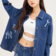MLB外套男女長袖休閑牛仔夾克3ADRB033450 紐約洋基隊(duì)/靛藍(lán)色 XL 
