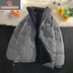 夢(mèng)嬌羽絨服男潮款冬季22新款潮牌防寒服兩面穿燈芯絨 深灰色【雙面穿】 燈芯絨G906# 2XL