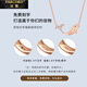 法蔻彩金項(xiàng)鏈女小魚(yú)鑲鉆石吊墜海豚鎖骨鏈生日禮物送女友送老婆 玫瑰金色（刻字+賀卡）