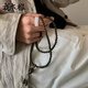 花木榕天然老料綠檀木108顆手串佛珠手持念珠6mm手鏈飾品實(shí)用禮物送親友 綠檀木手串-單珠6mm