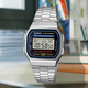 卡西歐（CASIO）小銀塊小方塊大贏家大鵬甜茶同款A(yù)158W A159 A168WA  A164W電子表 A168WA-1DF 【附加貼膜】