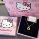 目染老鳳凰黃金hellokitty足金999鏤空KT凱蒂貓吊520情人節(jié)禮物送女友 足金kitty+鍍金鏈（配同款禮盒）