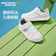 Skechers斯凱奇兒童休閑低幫板鞋男童魔術(shù)貼休閑鞋紅色新年運(yùn)動(dòng)鞋405638L 四季/男款/白色/WHT 32