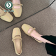 啄木鳥(niǎo)瑪麗珍仙女配裙子小皮單鞋女2025新款春秋晚晚風(fēng)溫柔平底奶奶瓢鞋 專(zhuān)柜版卡其色 38