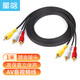 星晗 AV音視頻線 AV線三對(duì)三蓮花頭音頻線 電視線機(jī)頂盒連接線 3RCA公對(duì)公紅白黃AV轉(zhuǎn)接線三色線1米