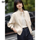 ORZUV品牌女裝衛(wèi)衣外套女2025春秋小個子休閑時尚氣質(zhì)百搭上衣 奶茶杏 L