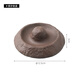烏龜食盆黃緣半水龜食盤(pán)水盤(pán)紫砂喂食盆陶瓷材質(zhì)飲水器爬寵 紫砂食盤(pán)