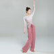 潮思匯現(xiàn)代舞蹈服裝練功服漸變女中國(guó)舞古典舞身韻形體服裝上衣 漸變粉全套【上衣+褲子】 L