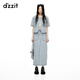 DZZIT【愛心老花】地素短外套夏季提花工藝牛仔上衣女 藍色(外套) S