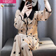 莫代爾秋上新鉆石絲絨睡衣女秋冬季長(zhǎng)袖家居服套裝甜美法式娃娃領(lǐng) 鉆石-絨愛(ài)心 金鉆絨套裝 XL 建議115-130斤