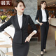 晨芙職業(yè)西裝女套裝氣質(zhì)英倫風(fēng)商務(wù)前臺面試正裝小西服外套工裝工作服 黑色單件外套 M 建議90-100斤