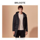 巴魯特（Brloote）/巴魯特羽絨服男中長款羽絨衣冬季連帽時尚休閑保暖外套 黑色 175/96A