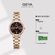 格雅（GEYA）手表女士真鉆女表防水品牌國表腕表石英表 送女友 6257 鋼帶黑盤(pán)-G06257HC