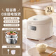 蘇泊SUIPOR爾電飯煲家用同款新款多功能電飯煲家用小型0涂層電飯鍋3-4人無涂層316不銹鋼內(nèi)膽 3L菊蕊白(瀝糖釜+316釜膽)