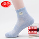 浪莎襪子女純棉休閑女士秋冬季防臭運動(dòng)中筒襪學(xué)院風(fēng)糖果色學(xué)生長(cháng)襪 混色 (100%棉 8271) 4雙 均碼