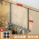 沐爵門(mén)后掛鉤掛衣架5cm厚門(mén) 超長(cháng)款免打孔浴室門(mén)背式衣服衣帽收納神器 槍灰色上下方鉤（加長(cháng)臂 8鉤）