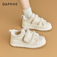 達芙妮（DAPHNE）加絨厚底小白鞋女款2025新款冬季女鞋防滑二棉鞋毛毛鞋板鞋 米白色 37