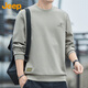 吉普（JEEP）衛(wèi)衣男春秋季圓領長袖T恤男士寬松休閑衣服男裝 駝色 XL 