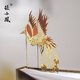 【全網(wǎng)低價(jià)】張小鳳書(shū)簽中國(guó)風(fēng)古風(fēng)創(chuàng)意生日禮物 毛筆文房四寶書(shū)房擺件 鳳之靈·銅書(shū)簽 旭鳳青鸞（兩片）