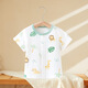 糖晰嬰兒夏季短袖T恤男女寶寶純棉開(kāi)衫單件上衣兒童對開(kāi)卡通薄款衣服 獅子小鹿 90 建議25斤內