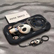 帥璽 適用華為mate60pro/+手機(jī)殼 Mate60全包硅膠創(chuàng)意高級(jí)新款網(wǎng)紅卡通泡芙軟殼奶茶熊貓男女 【黑色】喝奶熊貓黑-贈(zèng)膜+指環(huán) 華為Mate60Pro